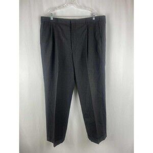 Brooks Brothers 42x28 Men's Pinstripe Dress Pants Wool Pleated Cuff *Flaws*